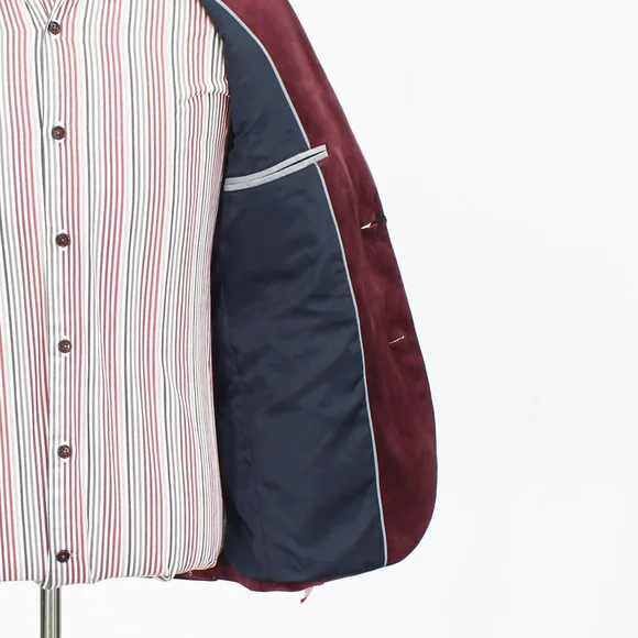 NEW J. Ferrar Slim 40R Red Velvet 2-Button Blazer Sport Coat Evening Jacket W065